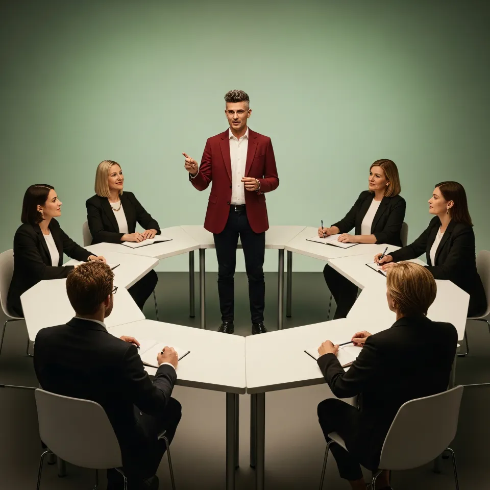 Professional team working on analytics charts