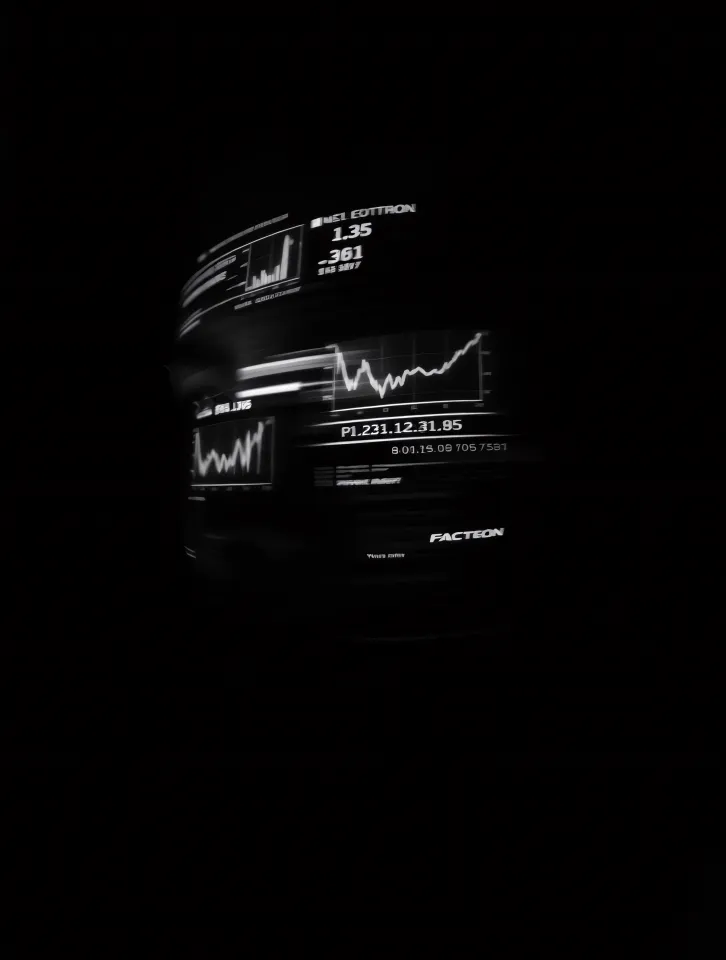 Business people reviewing market trend charts
