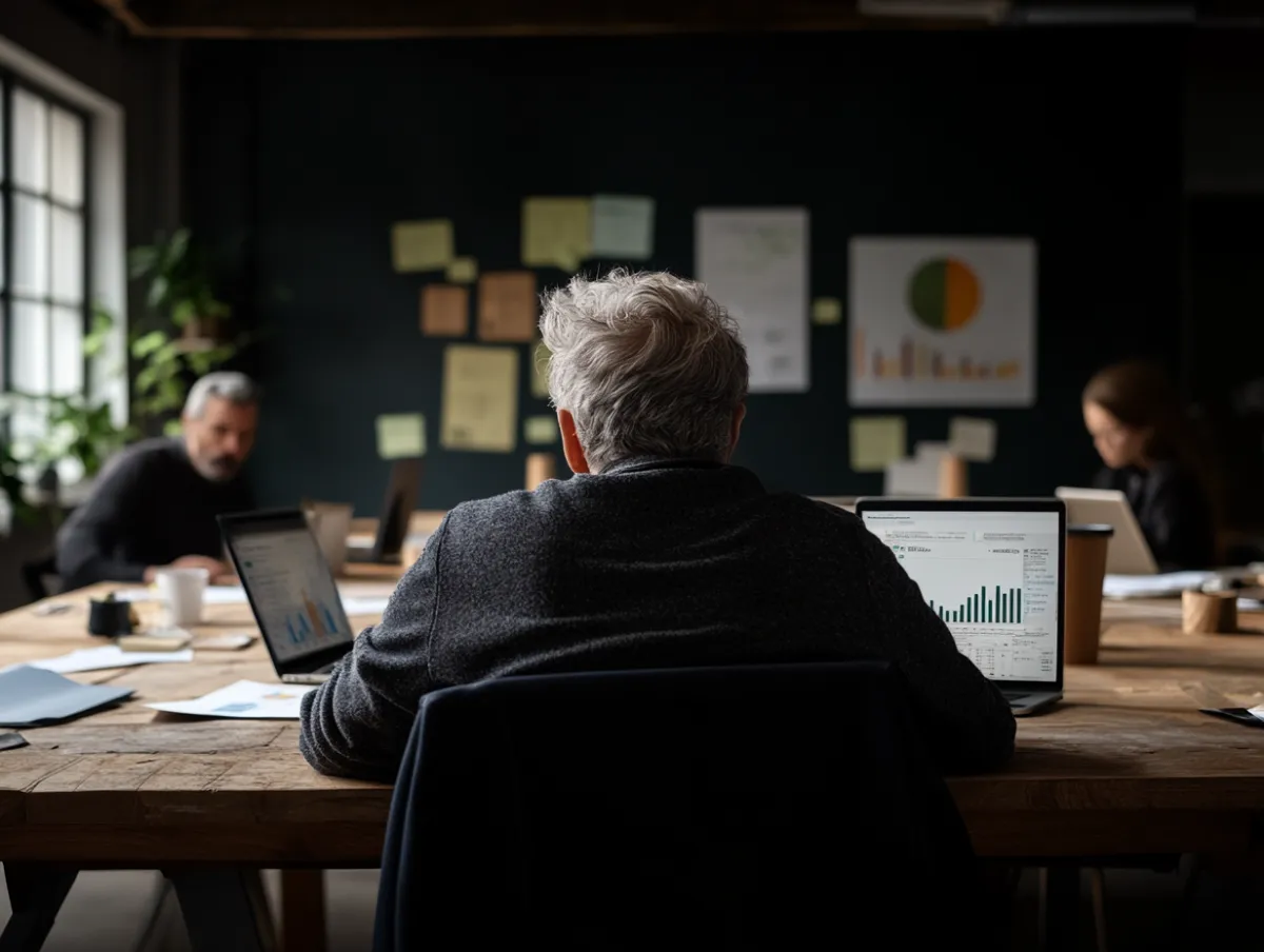 Equipo colaborando con herramientas tecnológicas